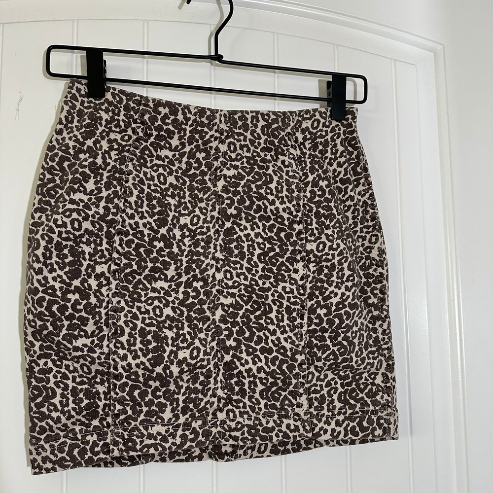 Free People | Leopard‎ Print Mini Skirt Brown Beige | Women's 0